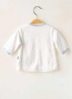 Pull manches longues manches longues blanc PETIT BEGUIN fille