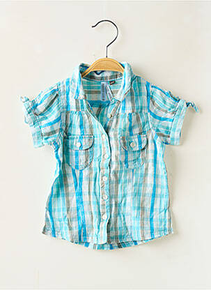 Chemisier manches courtes manches courtes bleu MISS KIDS fille