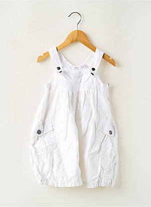 Robe mi-longue blanc OKAÏDI fille