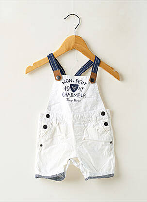 Salopette blanc BABY BY GÉMO garçon