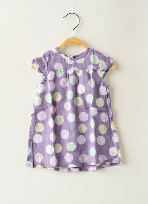 Robe mi-longue manches courtes manches courtes violet GRAIN DE BLÉ fille