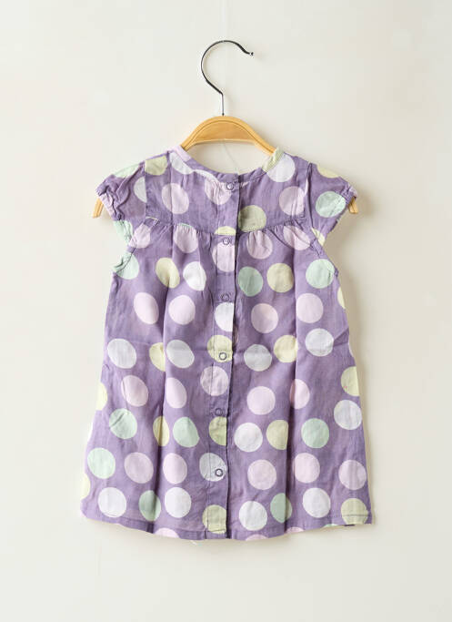 Robe mi-longue manches courtes manches courtes violet GRAIN DE BLÉ fille