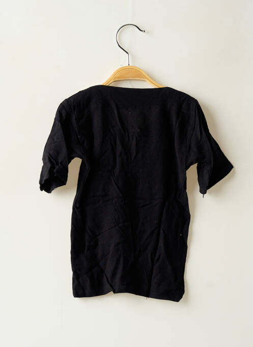 Robe mi-longue manches longues noir SANS MARQUE fille