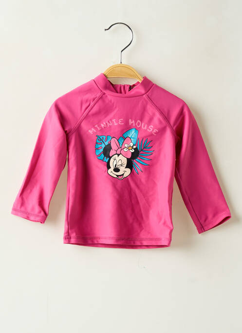 T-shirt coupe cintrée manches longues rose DISNEY fille