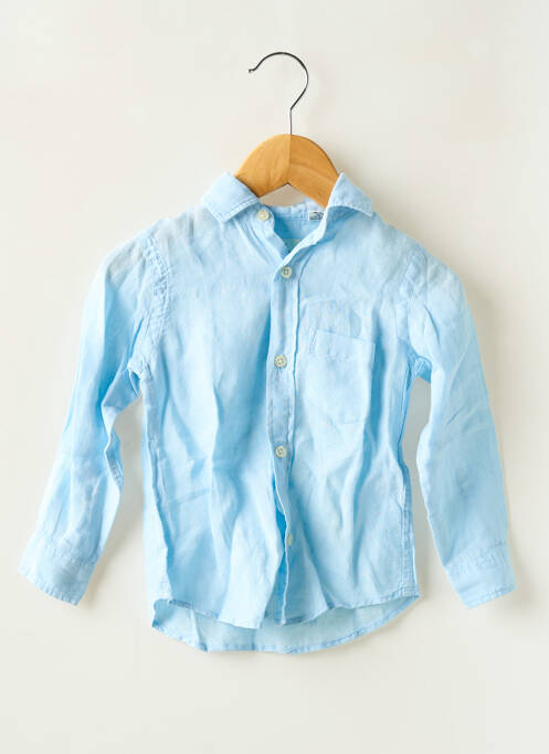 Chemise manches longues coupe droite bleu HARTFORD garcon