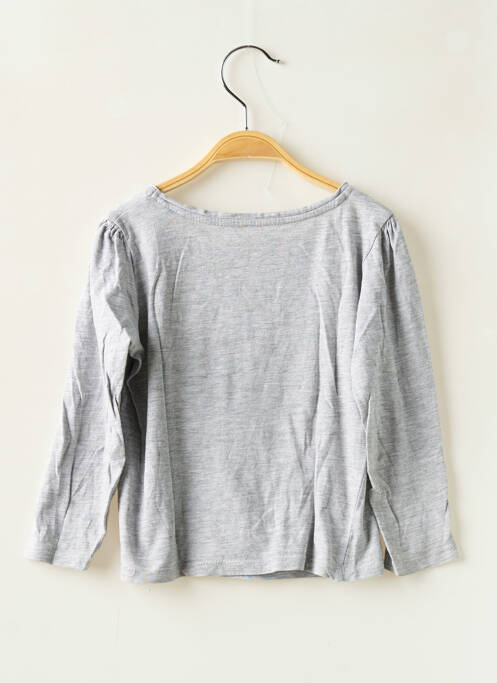 T-shirt coupe cintrée manches longues gris TEX fille