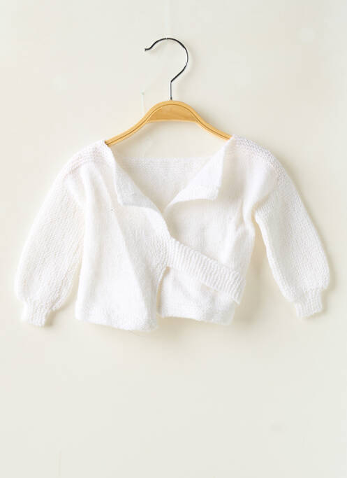 Gilet cache-cœur blanc SANS MARQUE fille