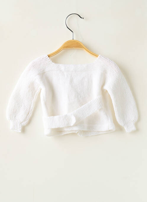 Gilet cache-cœur blanc SANS MARQUE fille