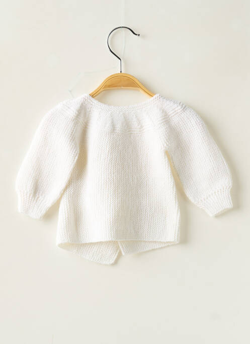 Gilet manches longues blanc SANS MARQUE fille