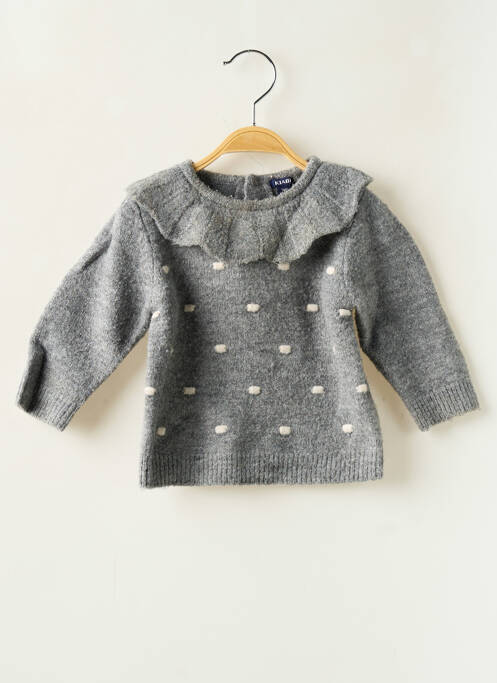 Pull manches longues manches longues gris KIABI fille