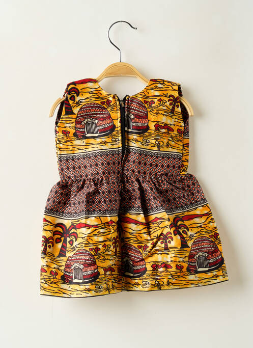 Robe mi-longue jaune SANS MARQUE fille