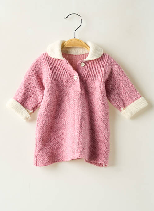 Robe pull rose CLAYEUX fille