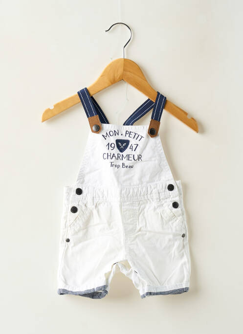 Salopette blanc BABY BY GÉMO garçon