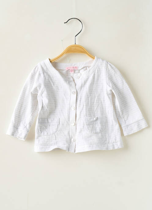 Veste casual blanc GRAIN DE BLÉ fille