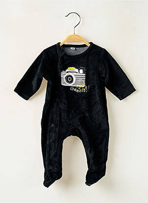 Pyjama fermeture pressionnée noir SANS MARQUE garcon