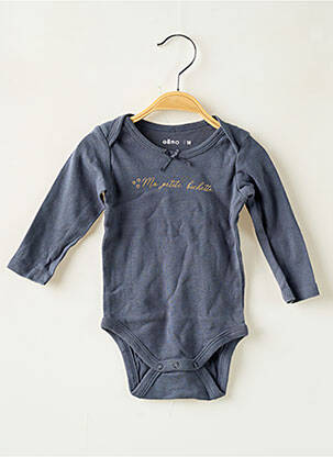 Body lingerie sérigraphie floquée gris GEMO fille