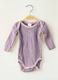 Body lingerie sérigraphie floquée violet ABSORBA fille