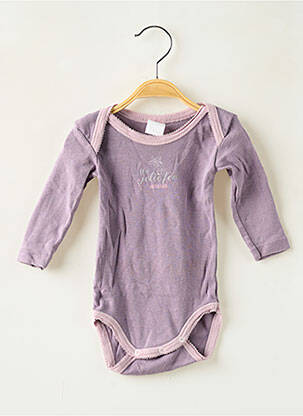 Body lingerie sérigraphie floquée violet ABSORBA fille