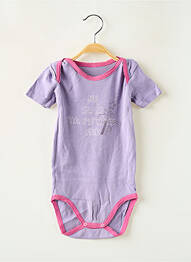 Body lingerie sérigraphie floquée violet SANS MARQUE fille