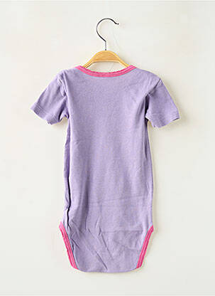 Body lingerie sérigraphie floquée violet SANS MARQUE fille