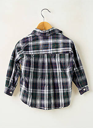 Chemise manches longues tissage popeline bleu RALPH LAUREN garçon