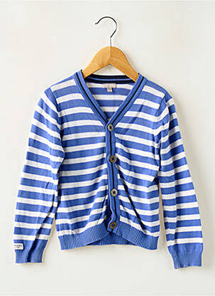 Gilet manches longues col v bleu GRAIN DE BLÉ fille