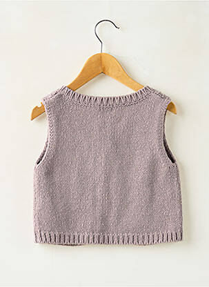 Gilet sans manche fermeture boutonnée sur le devant violet MILA BLUE fille
