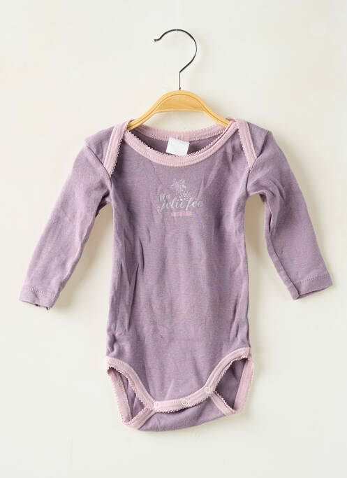 Body lingerie sérigraphie floquée violet ABSORBA fille