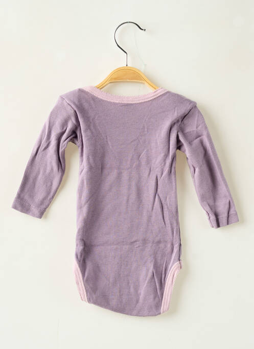 Body lingerie sérigraphie floquée violet ABSORBA fille