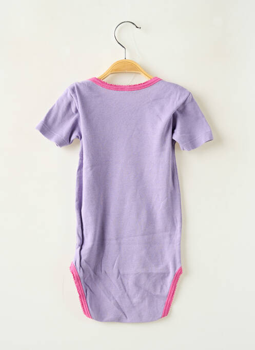 Body lingerie sérigraphie floquée violet SANS MARQUE fille
