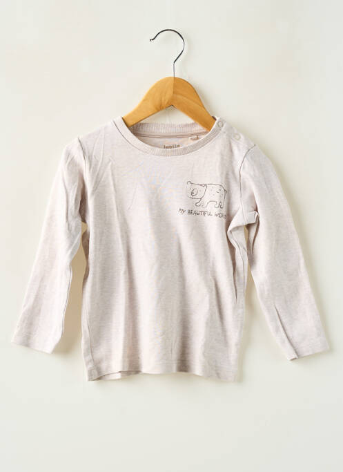 T-shirt manches longues manches longues beige LUPILU garcon