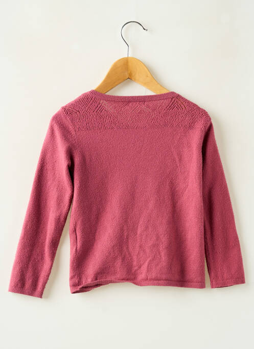 Gilet manches longues rose GEMO fille