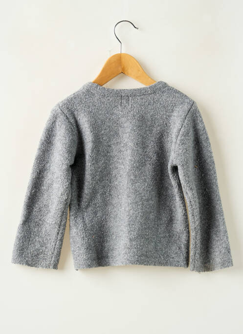 Pull coupe droite manches longues gris KIABI fille