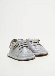 Sandales/nu pieds tissage satiné bout rond gris GRAIN DE BLÉ garcon