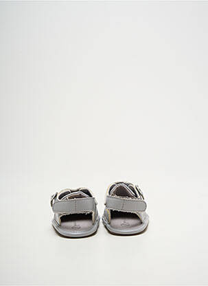 Sandales/nu pieds tissage satiné bout rond gris GRAIN DE BLÉ garçon