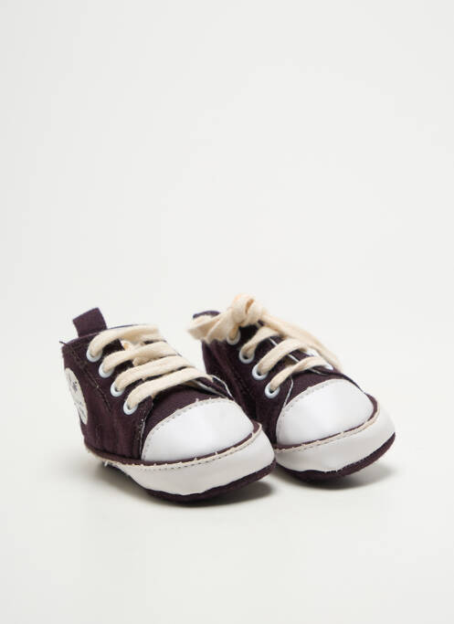 Chaussons/pantoufles fermeture lacets bout rond marron KITCHOUN enfant