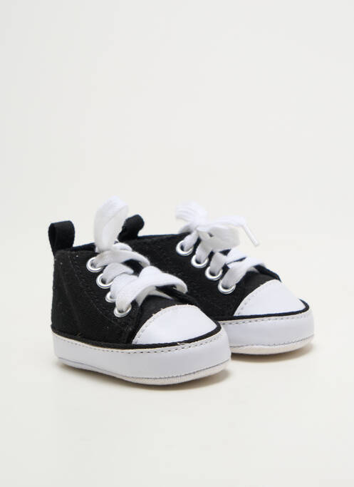 Chaussons/pantoufles fermeture lacets bout rond noir SANS MARQUE enfant
