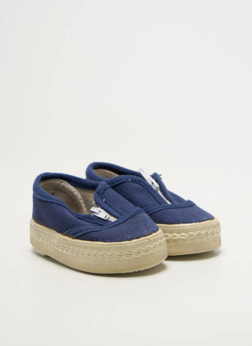 Espadrilles bout rond bout rond bleu SANS MARQUE enfant