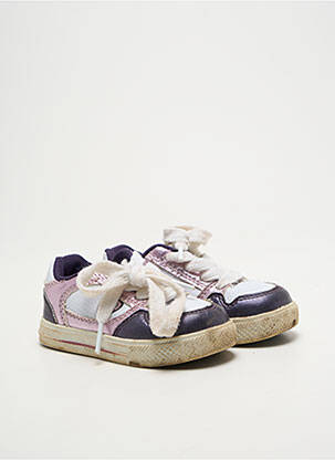 Baskets tissage satiné bout rond violet CREEKS fille