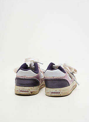 Baskets tissage satiné bout rond violet CREEKS fille