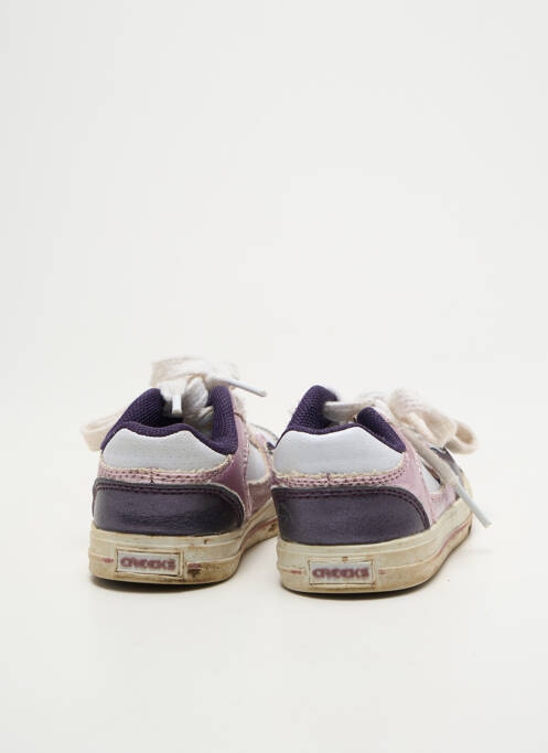 Baskets tissage satiné bout rond violet CREEKS fille