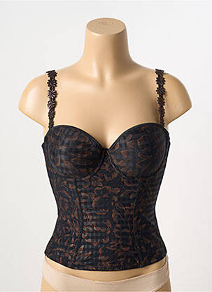Corset haut soutien-gorge balconnet noir MARIE JO femme