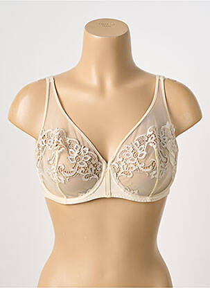 Soutien-gorge broderie haut soutien-gorge emboitant beige SIMONE PERELE femme