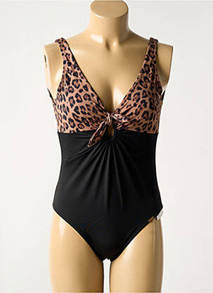 Maillot de bain 1 pièce stretch noir LIVIA femme
