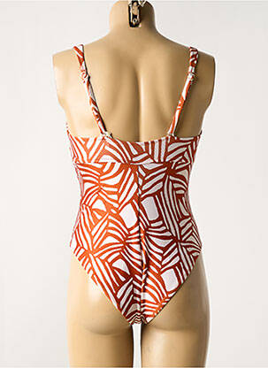 Maillot de bain 1 pièce imprimé fantaisie haut soutien-gorge moulé orange WATERCULT femme