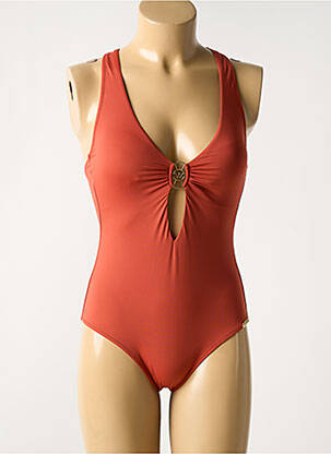 Maillot de bain 1 pièce stretch haut soutien-gorge moulé orange WATERCULT femme