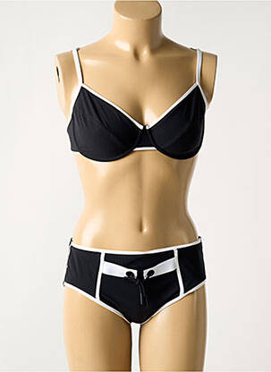 Maillot de bain 2 pièces stretch haut soutien-gorge emboitant noir MARYAN MEHLHORN femme