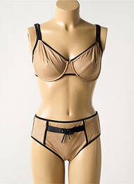 Maillot de bain 2 pièces stretch haut soutien-gorge emboitant marron MARYAN MEHLHORN femme