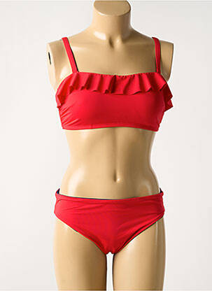 Maillot de bain 2 pièces stretch brassieres rouge AMOENA femme
