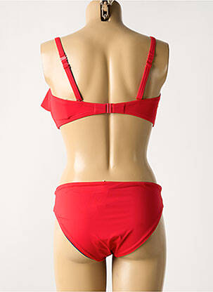 Maillot de bain 2 pièces stretch brassieres rouge AMOENA femme
